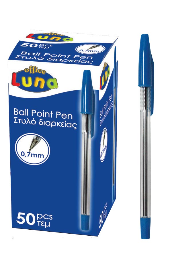 Στυλό Luna 0.7 μπλε κουτί 50 τμχ 0601226