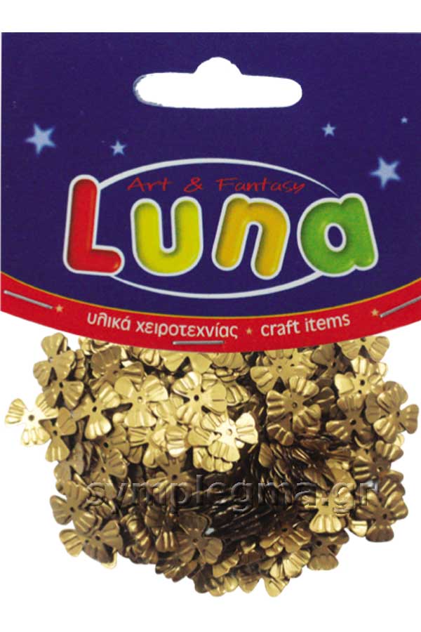 Πούλιες χρυσές τριφύλλι Luna 770165