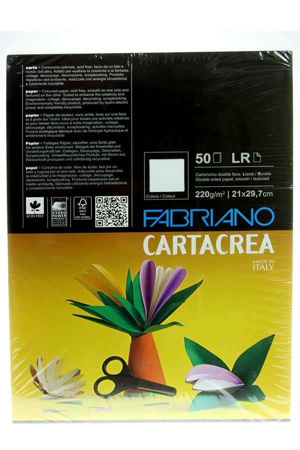 Χαρτί Α4 50 φύλλα 220gr λευκό FABRIANO CARTACREA 71014000