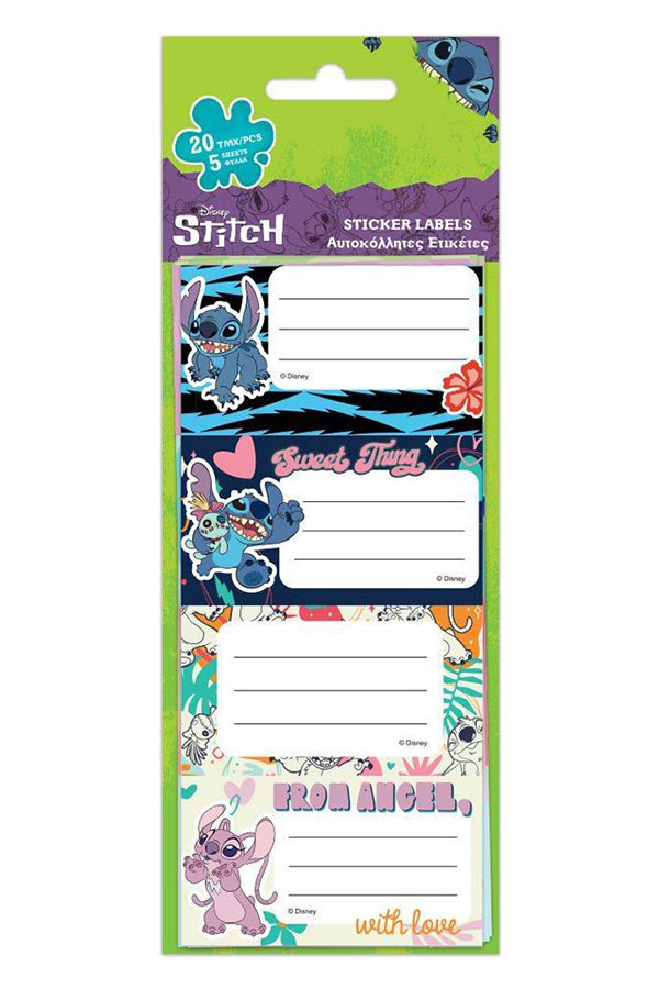 Ετικέτες σχολικές αυτοκόλλητες Disney stitch 000564614