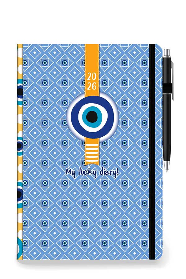 Ημερολόγιο 2026 ημερήσιο 14x21 cm Karo Blue Eye 890139