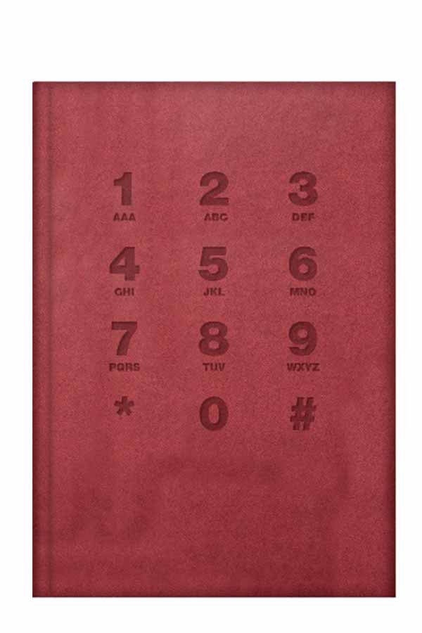 Ευρετήριο τηλεφώνων δερματίνη 14x21cm κόκκινο 20.71003