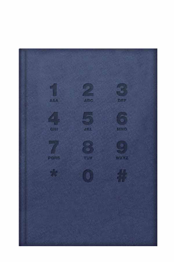 Ευρετήριο τηλεφώνων δερματίνη 11x17cm μπλε 20.71004