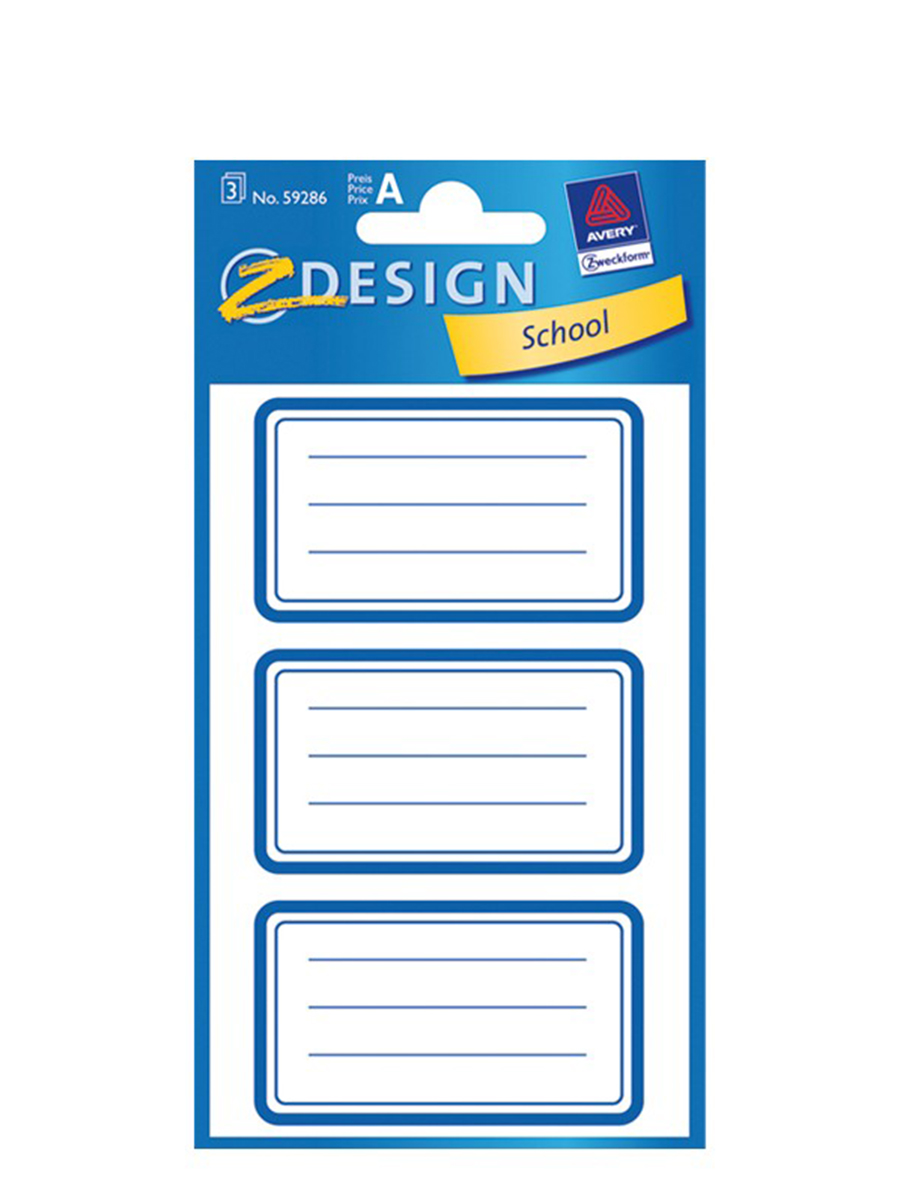 Ετικέτες σχολικές αυτοκόλλητες κλασικές Z Design 59286