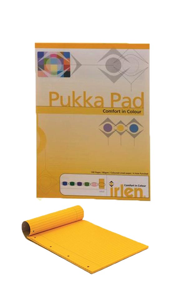 Μπλοκ σημειώσεων Α4 Pukka Pad κίτρινο Irlen50