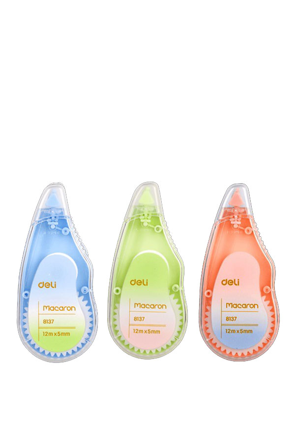 Διορθωτική ταινία 3 τεμ 5mmx12m Macaron Deli H333