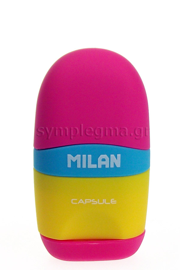 Γόμα με ξύστρα MILAN CAPSULE φούξια 4709624