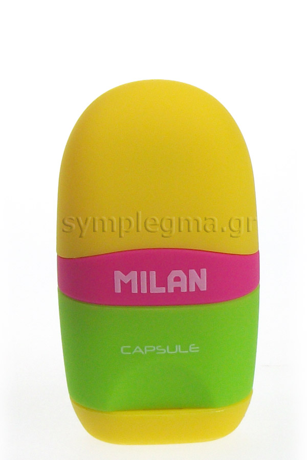 Γόμα με ξύστρα MILAN CAPSULE κίτρινο 4709624