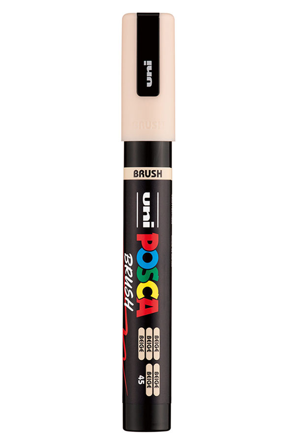 Μαρκαδόρος πινέλο Uni POSCA Brush μπεζ PC-5BR-45