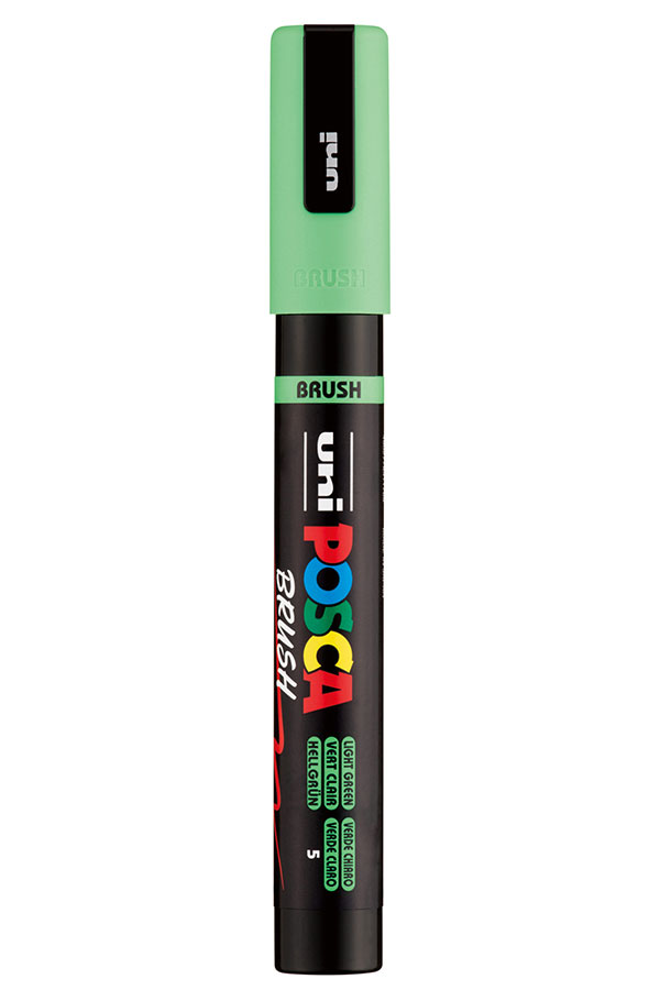 Μαρκαδόρος πινέλο Uni POSCA ανοιχτό πράσινο PC-5BR-5