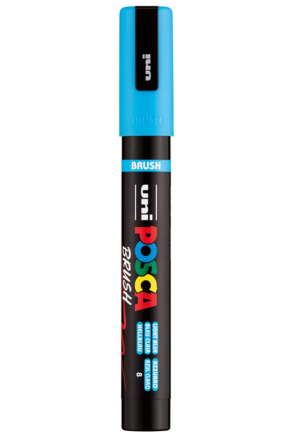 Μαρκαδόρος πινέλο Uni POSCA ανοιχτό μπλε PC-5BR-8