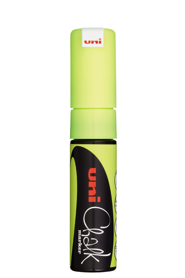 Μαρκαδόρος κιμωλία Uni Chalk φθορίζον κίτρινο PWE-8K