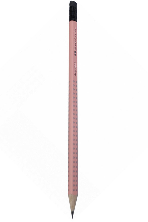 Μολύβι με γόμα FABER CASTELL HB GRIP 2001 σομόν 215679