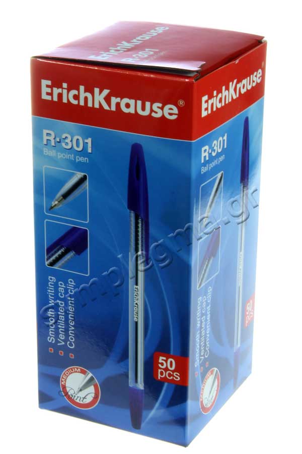 Στυλό ErichKrause μπλε - κουτί 50 τμχ R-301