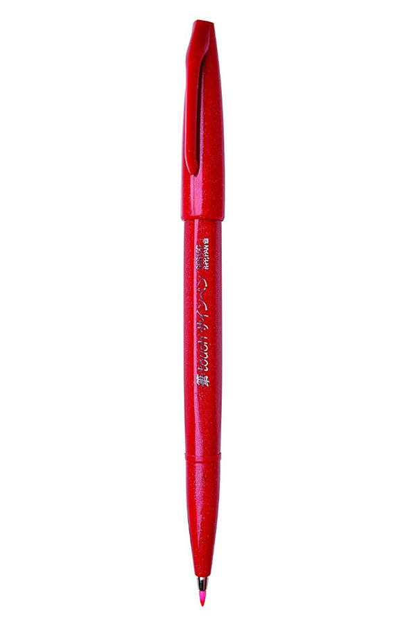 Μαρκαδόρος καλλιγραφίας Brush Sign Pen Pentel κόκκινο SES15C