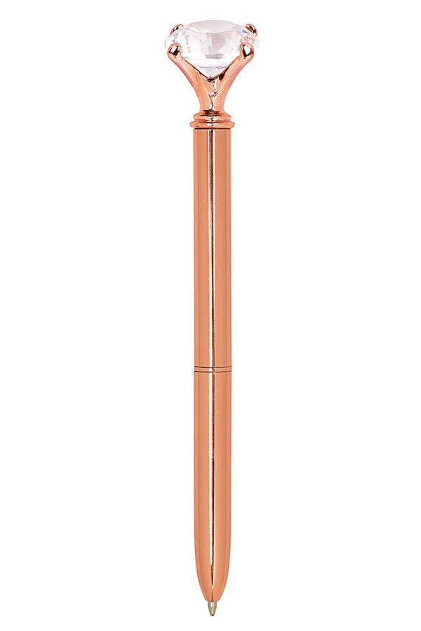 Στυλό με διαμάντι moses ροζ χρυσό 26144