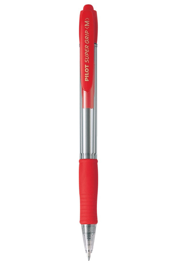 Στυλό PILOT SUPER GRIP 1.0mm κόκκινο BPGP-10R-M-R