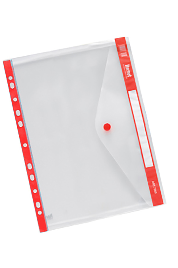 Φάκελος με κουμπί 31x23cm κρικ κόκκινο 7005