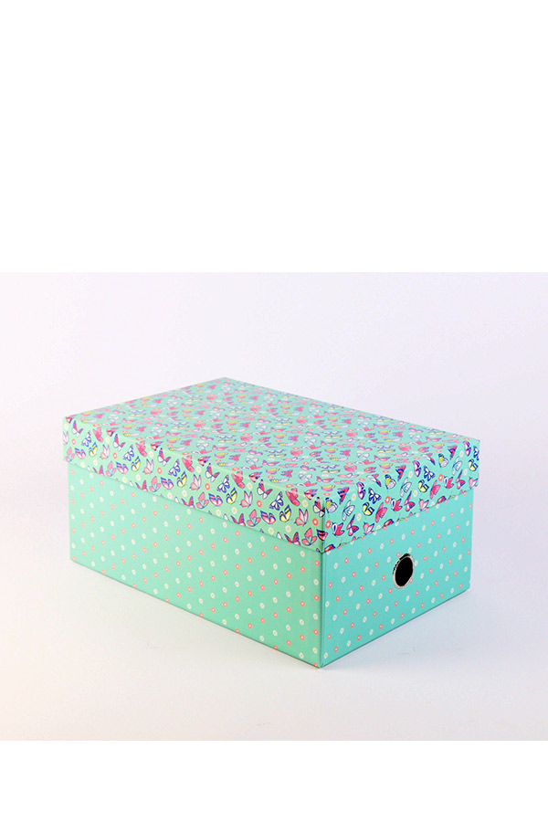 Κουτί αποθήκευσης χάρτινο με καπάκι 21x31x14cm Β΄LOG BUTTERFLIES Ancor 105759