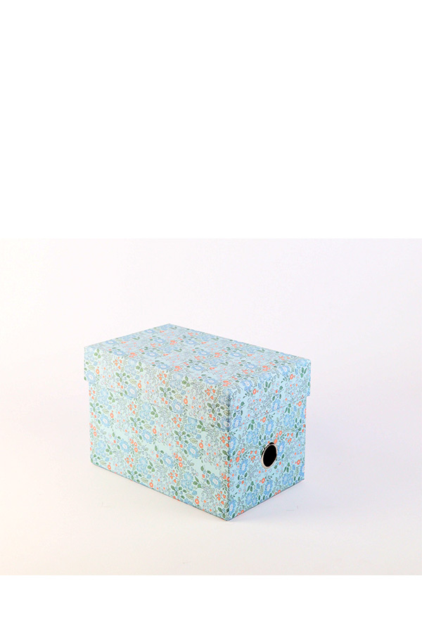 Κουτί αποθήκευσης χάρτινο με καπάκι 14x22,3x14,5cm Β΄LOG FLOWERS Ancor 106077