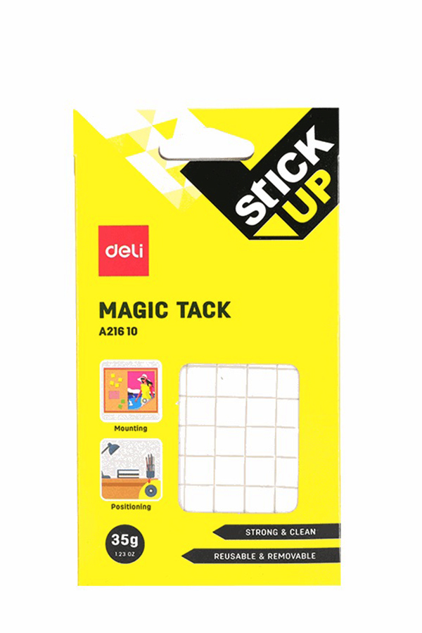 Πλαστελίνη στήριξης άσπρη 10x10mm 60 τεμαχίων Deli Magic Tack 231.21610