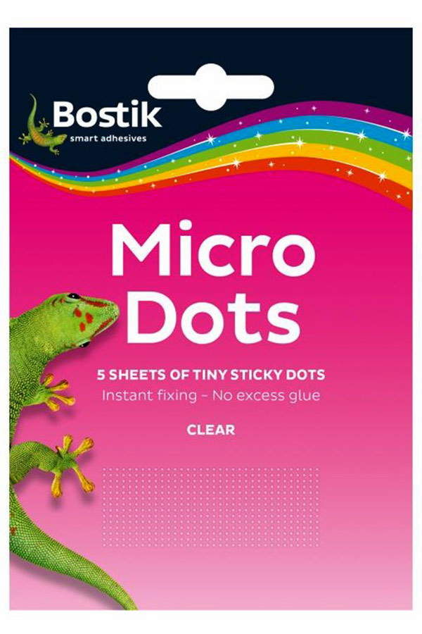 Αυτοκόλλητα Micro Dots διπλής όψης διάφανο Bostik 100258