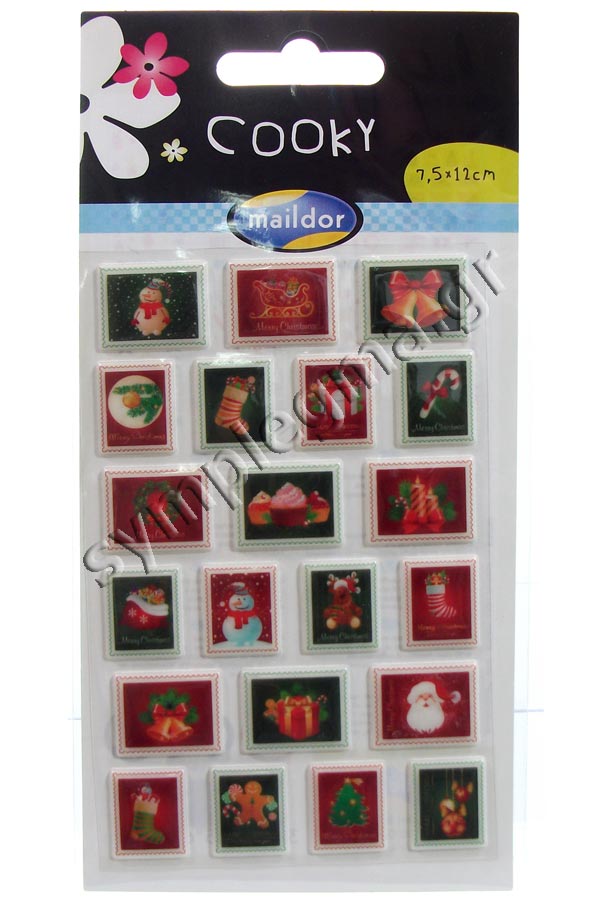 Αυτοκόλλητα Χριστουγεννιάτικα γραμματόσημα COOKY maildor 560511