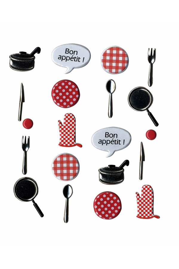 Διπλόκαρφα διακόσμησης Bon appetit Artemio 11060434