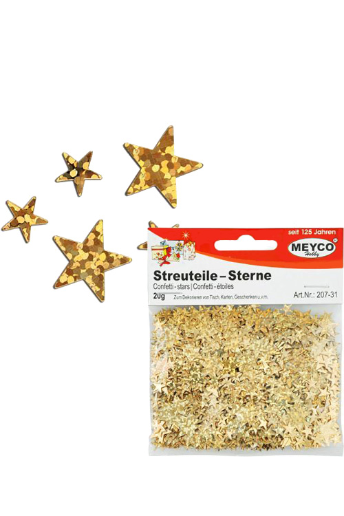 Πούλιες χρυσές αστέρια 20gr MEYCO 207-31