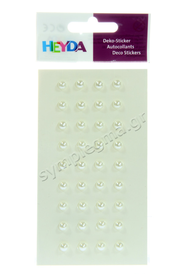 Πέρλες αυτοκόλλητες 36 τεμ λευκές HEYDA 203782928
