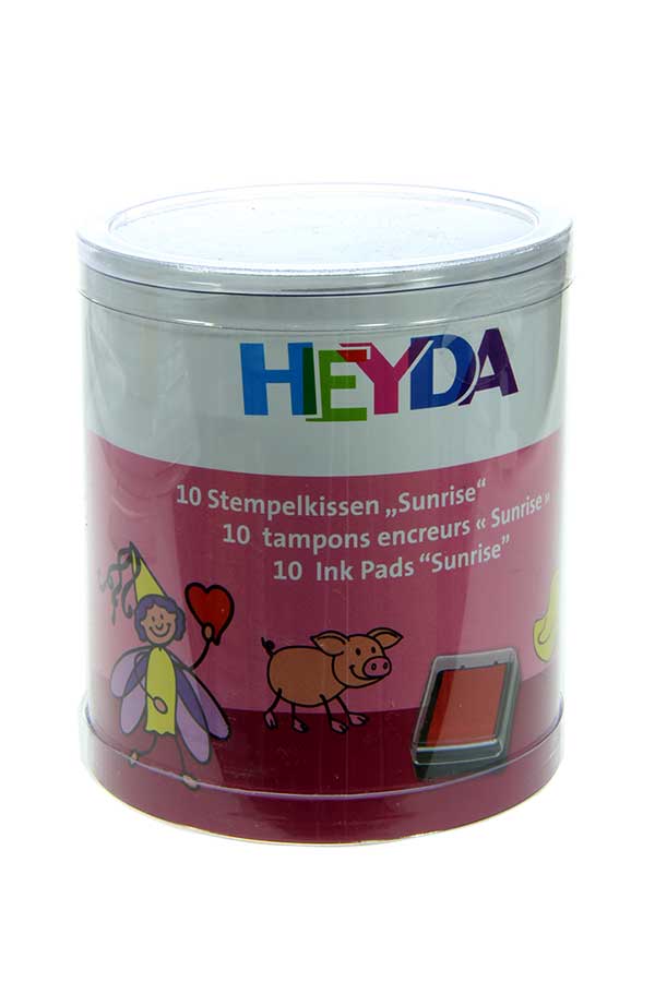 Σετ ταμπόν σφραγίδας 10 χρώματα HEYDA 20-4888471