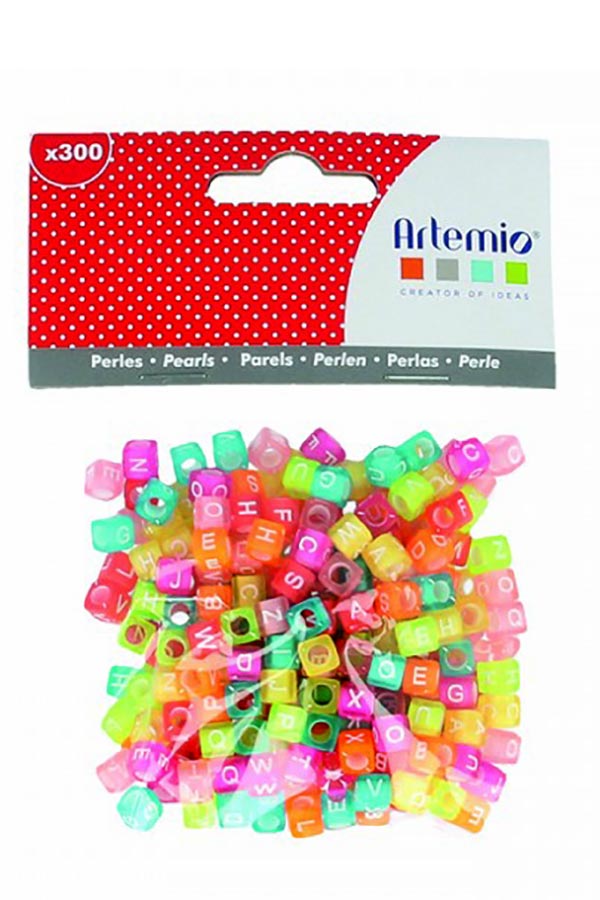 Χάντρες πλαστικές γράμματα Artemio έντονα χρώματα 11060484