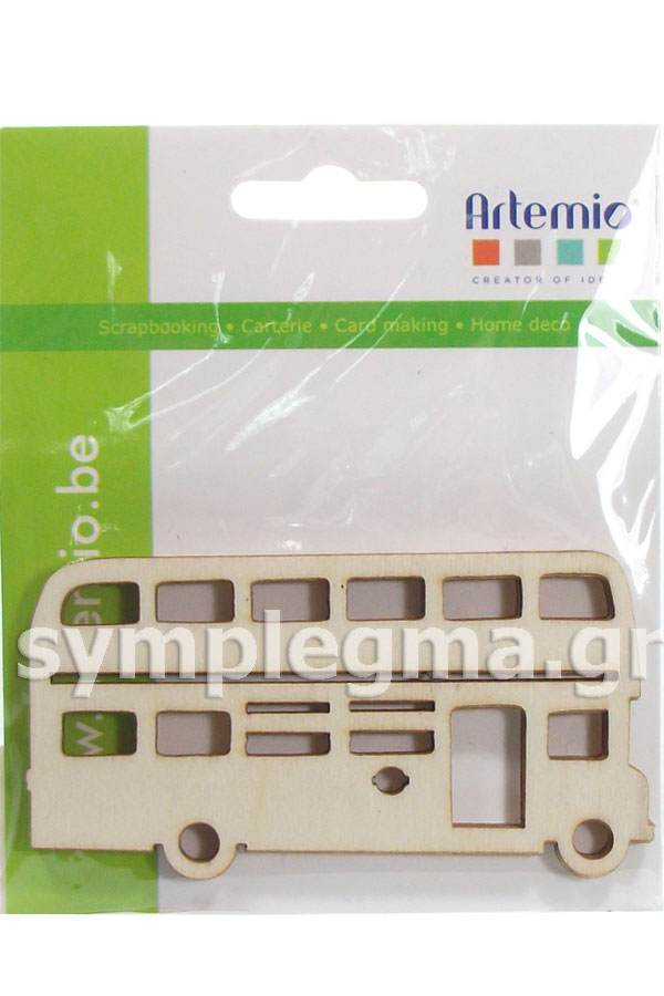 Ξύλινο διακοσμητικό Λεωφορείο 10cm Artemio 14001647