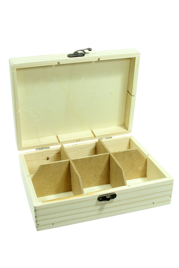 Κουτί ξύλινο 6 θέσεων 21x16cm 