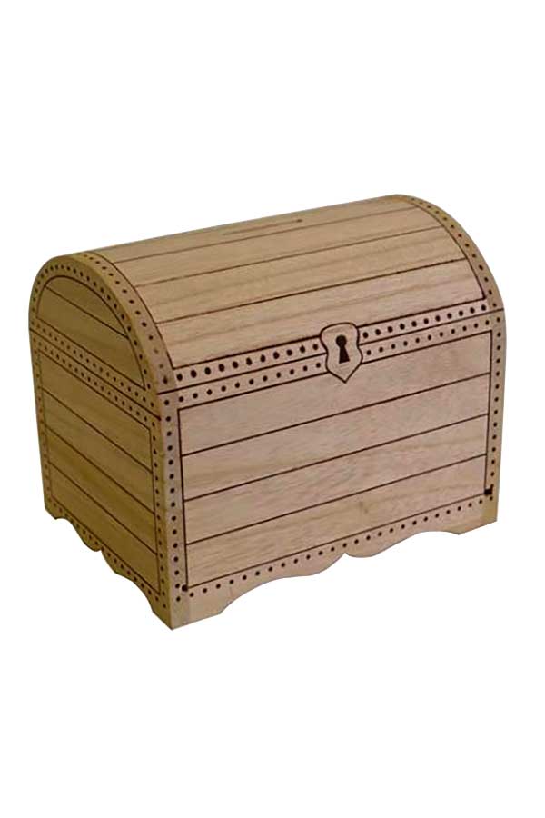 Κουμπαράς ξύλινος μπαουλάκι 15x11cm Artemio 14002047
