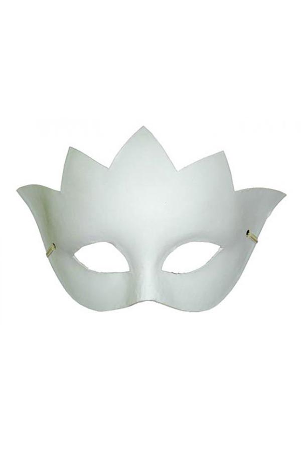 Μάσκα λευκή γυψόγαζα βενετσιάνικο στέμμα Artemio 14030011