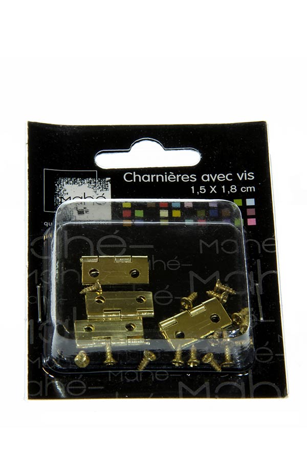 Μεντεσέδες μεταλλικοί απλοί Mahe 1,5x1,8cm QC04
