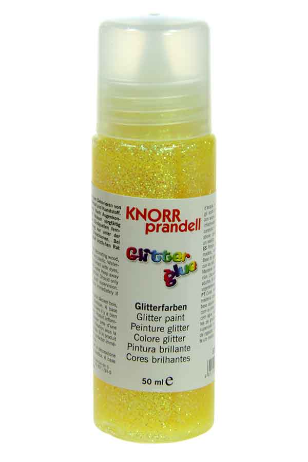 Κόλλα glitter Knorr prandell κίτρινη ιριδίζουσα 50ml 218099005