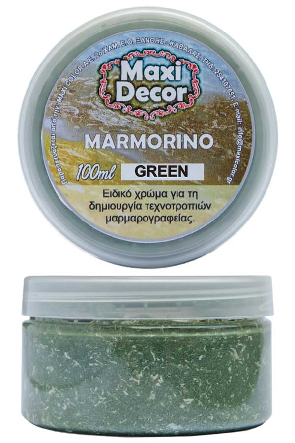 Χρώμα απομίμησης Μαρμάρου Marmorino 100ml Maxi Decor πράσινο