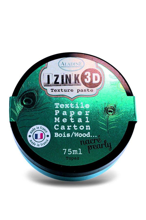 Πάστα Izink 3D 75ml ALADINE μεταλλικό τυρκουάζ Topaz 85469