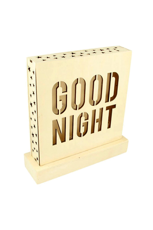 Ξύλινο φωτιστικό Good Night 20x21x6cm Artemio 14002554