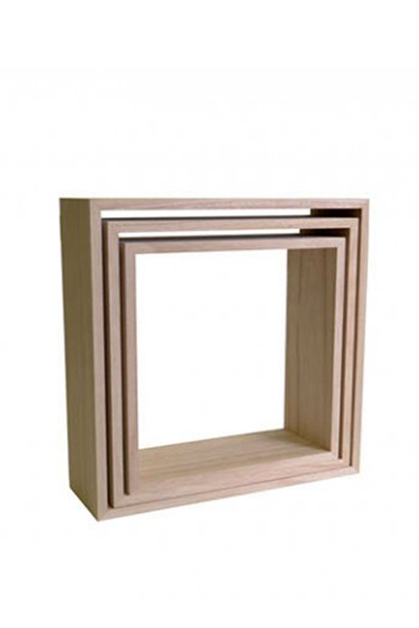 Ξύλινες ραφιέρες τετράγωνες 3τμχ Artemio 14001967