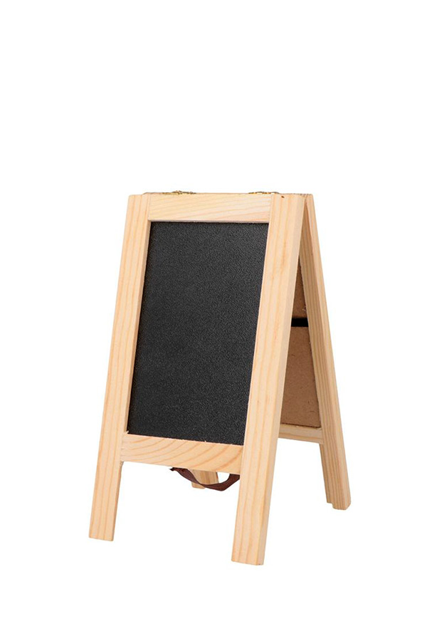 Mini Ξύλινος μαυροπίνακας διπλός 8,5x15,5cm ετικέτα Artemio 14002945