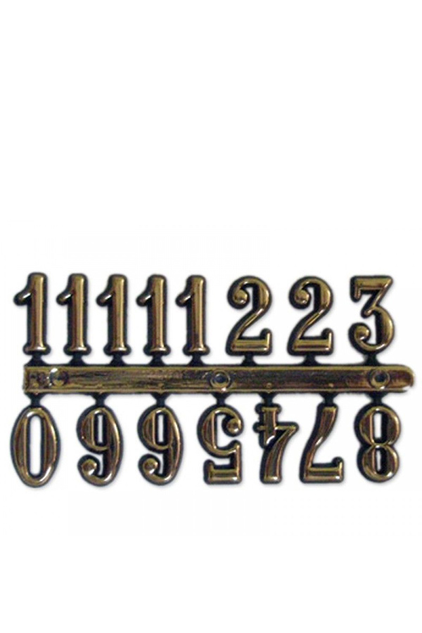 Πλαστικοί αυτοκόλλητοι αριθμοί ρολογιού 15mm Antique gold DRZEC100