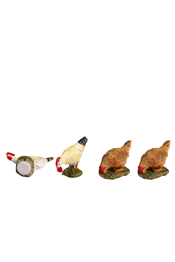 Κότες με αυτοκόλλητο μακέτας 4τμχ Rayher 46141000