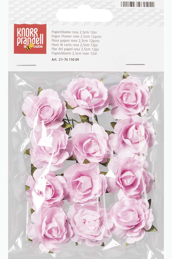 Λουλούδια χάρτινα 2,5cm ροζ 12 τεμ. Knorr Prandell 217611009 