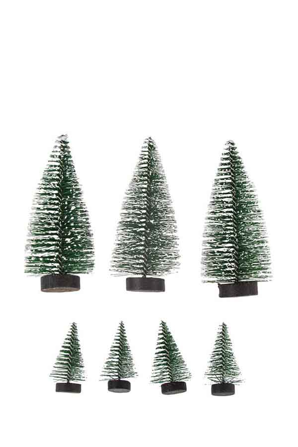Χιονισμένα δέντρα μακέτας 5 - 10cm 7 τεμάχια Rayher 66075444