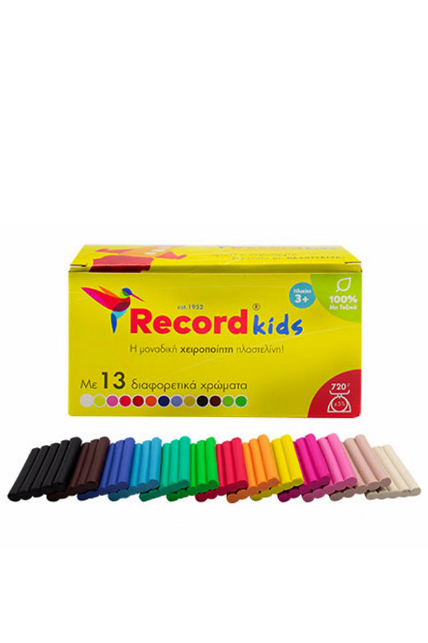 Πλαστελίνη Record kids 720gr πακέτο 13 χρωμάτων EN-71-2-3