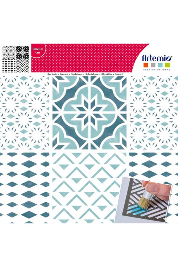 Στένσιλ ζωγραφικής πλαστικό 30x30cm Artemio Μοτίβα talavera 15030031