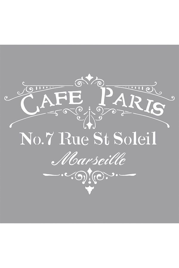 Στένσιλ ζωγραφικής πλαστικό Cafe Paris KK0009